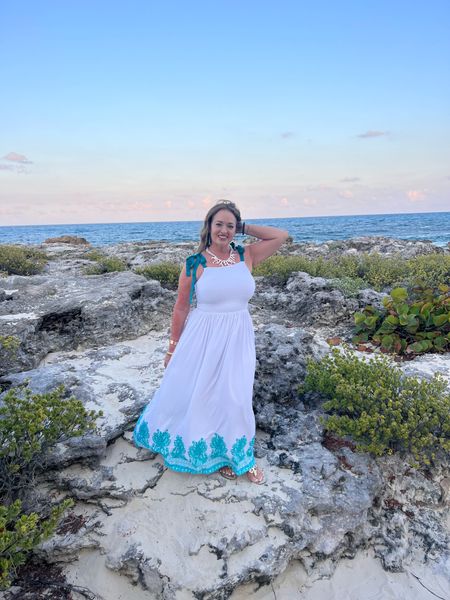  Sunset vibes…….Clothing with built in SPF! This maxi is beautiful and protective. I love the turquoise ribbon ties on the shoulders.  


#LTKSeasonal #LTKtravel #LTKswim
