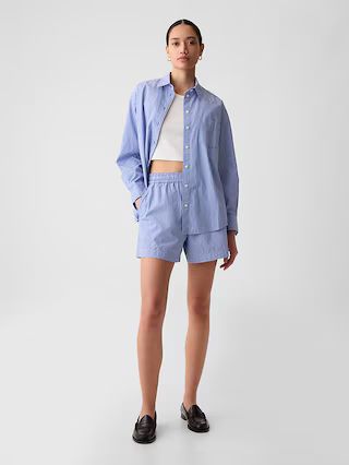 Organic Cotton Striped Poplin Shorts | Gap (US)