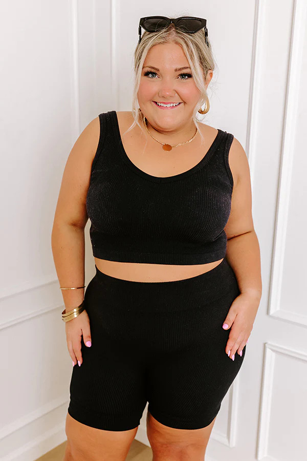 Trailside Cutie Ribbed Crop Top Curves | Impressions Online Boutique