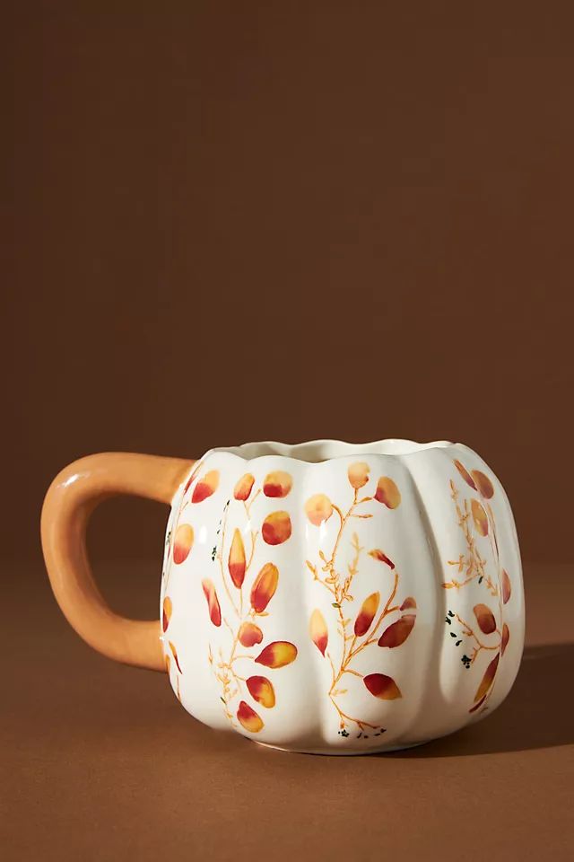 Floral Pumpkin Mug | Anthropologie (US)