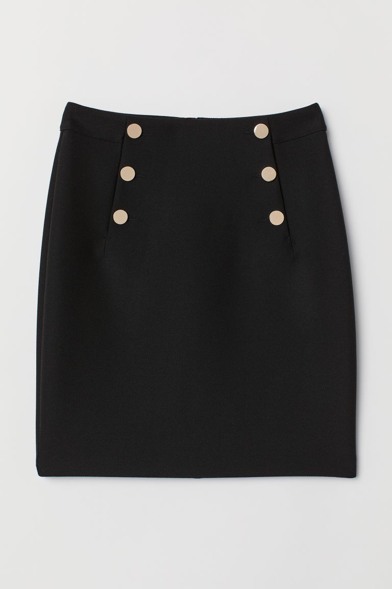 H & M - Knee-length Skirt - Black | H&M (US + CA)