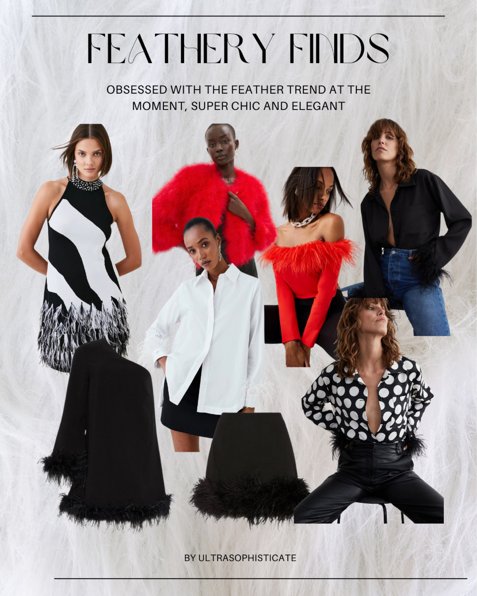 ‘FEATHERY FINDS’ 🖤 obsessed with the feather trend at the moment, super chic and elegant.

#feathershirt #feathertop #featherdress 

#LTKunder50 #LTKunder100 #LTKeurope