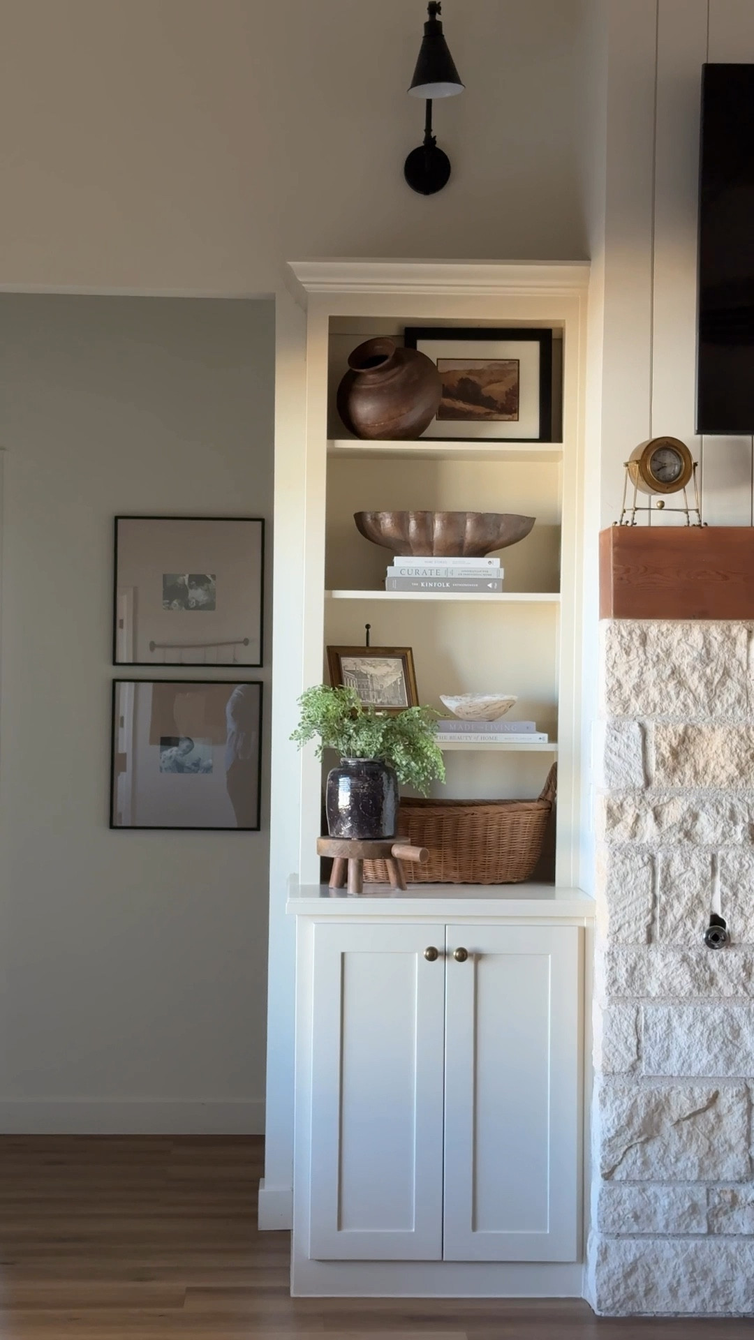 Watch how one statement piece changes everything 👏🏽

Styled my built-ins around the Virgo Trough Bowl from @Joon Loloi and suddenly the shelves feel layered instead of cluttered.

Save this for your next shelf refresh.✨

#LTKHome