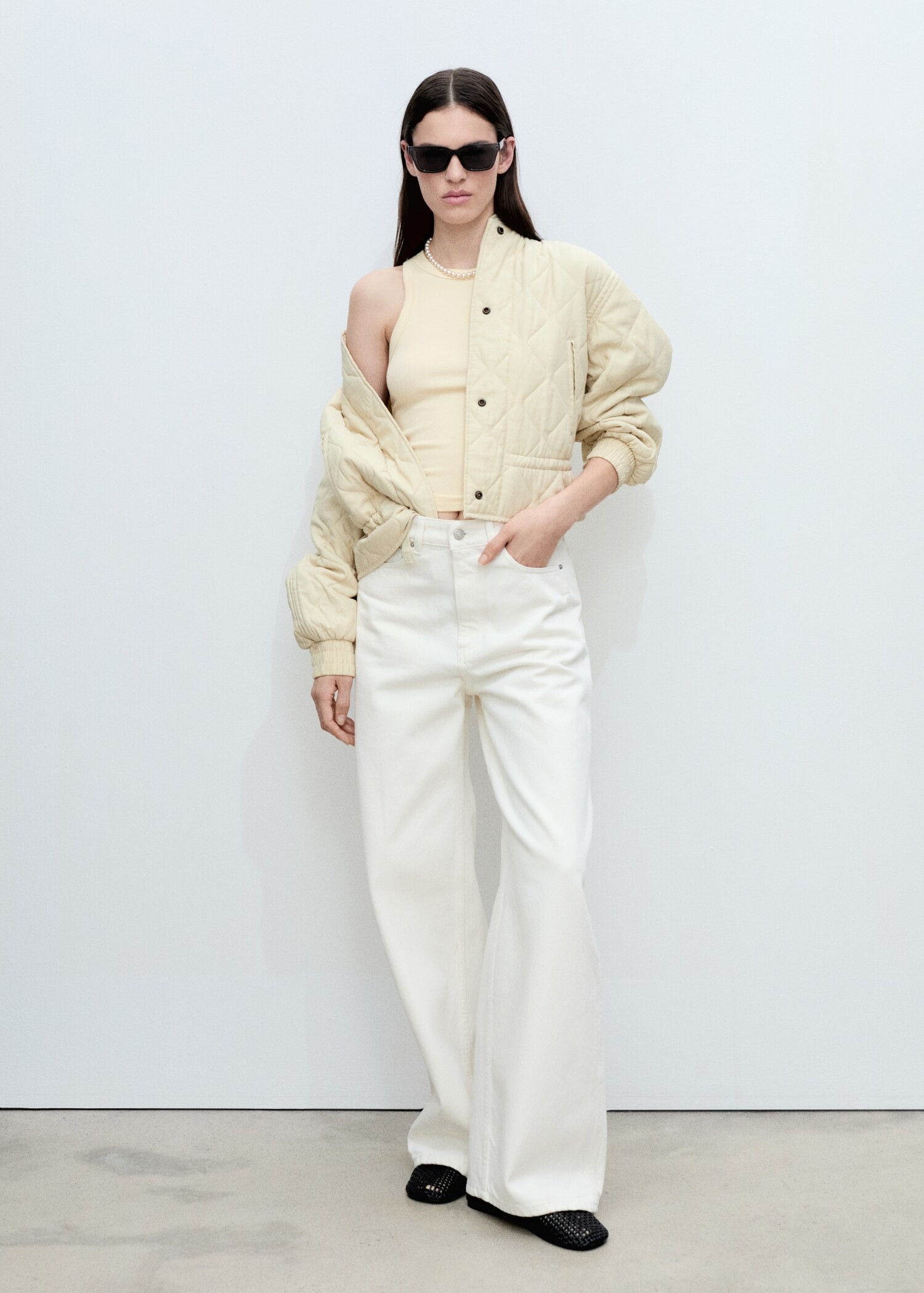 Ribbed cotton-blend top - Women | MANGO USA | Mango (US/MX/AU)