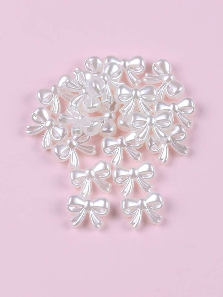 20pcs/pack Simple & Stylish Abs Butterfly Shaped Bead With Horizontal Hole, Diy Jewelry Making Su... | SHEIN