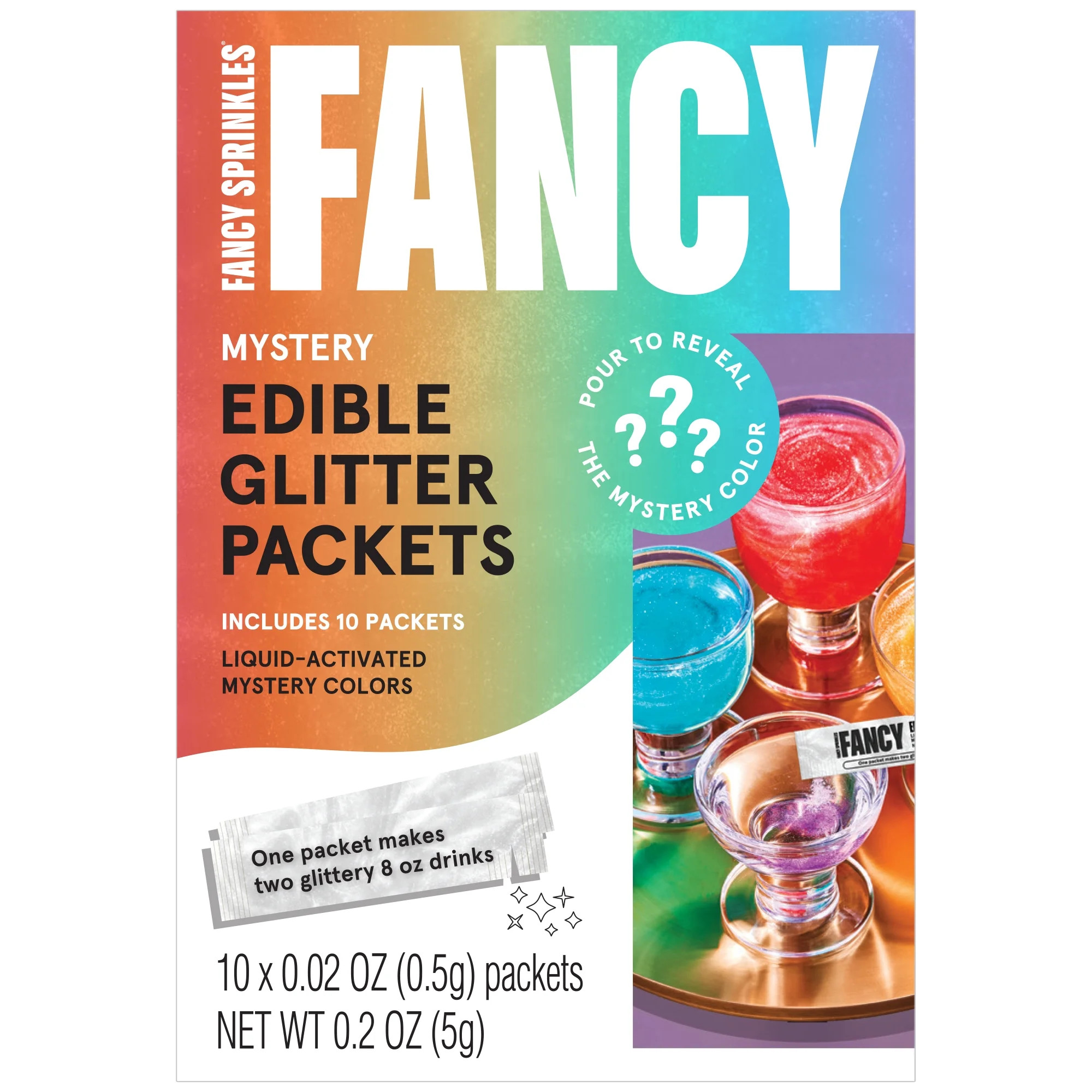 Fancy Sprinkles Mystery Fancy Edible Glitter Packets, 10 Count | Walmart (US)