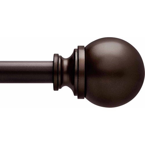 Better Homes & Gardens 1" Pewter Boule Adjustable Curtain Rod, 36-66" | Walmart (US)