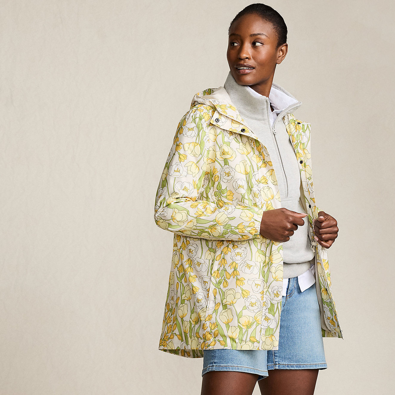 Women's Print Waterproof Hooded Packable Raincoat | Lands' End (US)