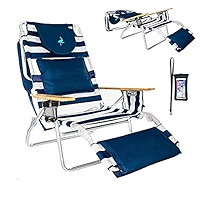 Padded Aluminum Ostrich 3 N 1 Beach Chair Lounger with Cell Pouch, Face Hole | Amazon (US)