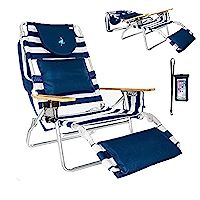 Padded Aluminum Ostrich 3 N 1 Beach Chair Lounger with Cell Pouch, Face Hole | Amazon (US)