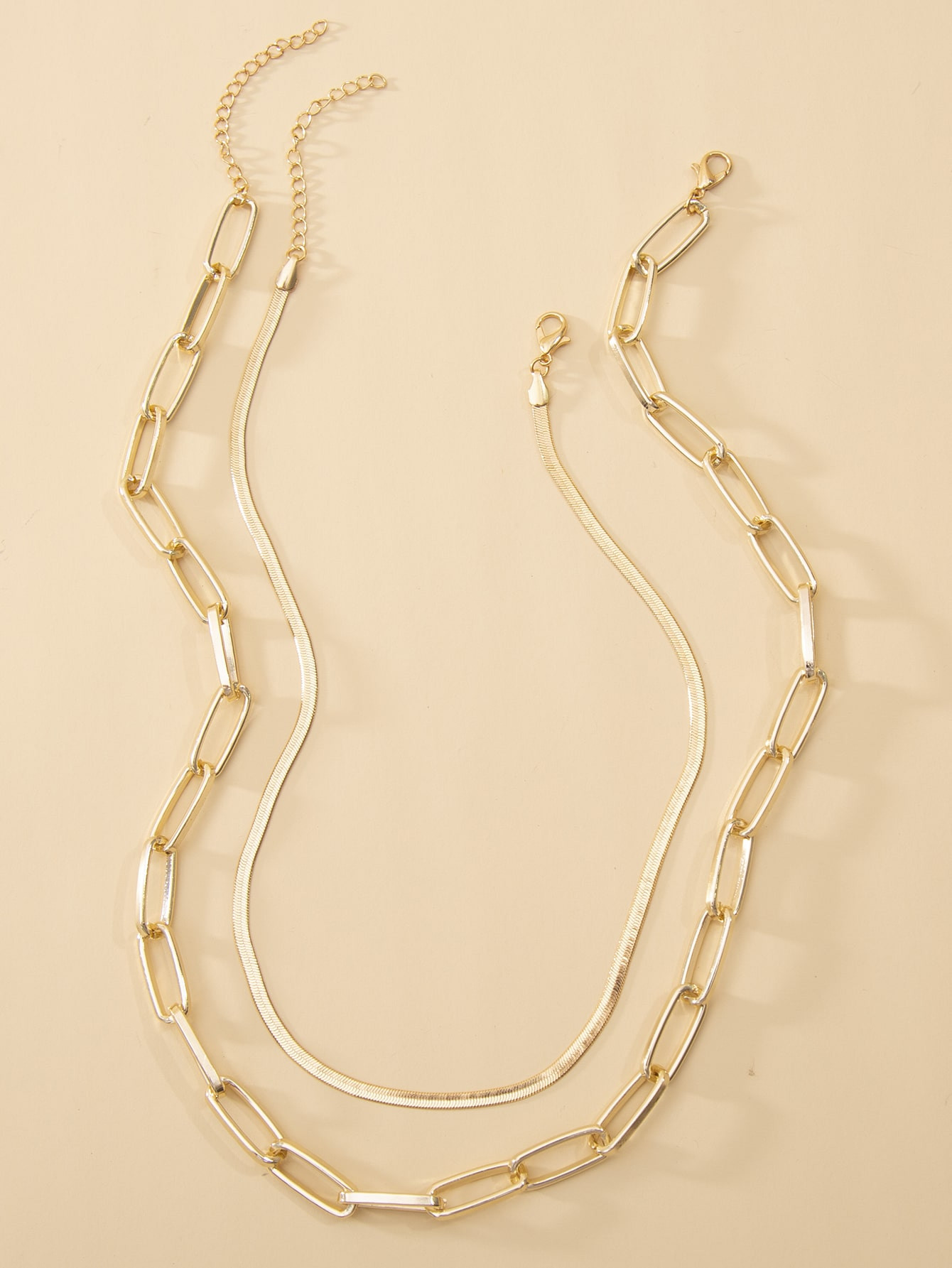 2pcs Simple Chain Necklace | SHEIN