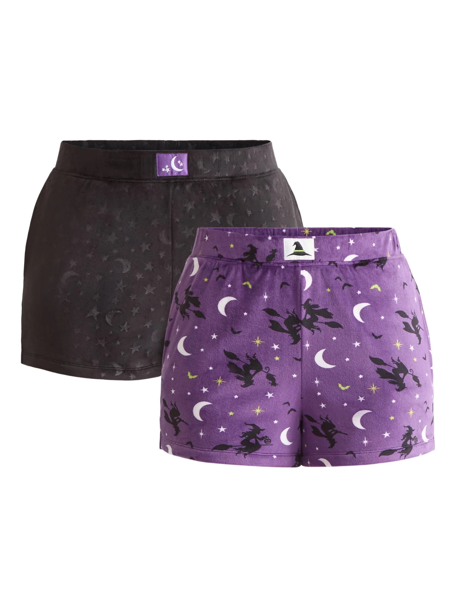 Halloween Women's Sleep Shorts from Way To Celebrate, 2-Pack, Sizes XS-3X | Walmart (US)