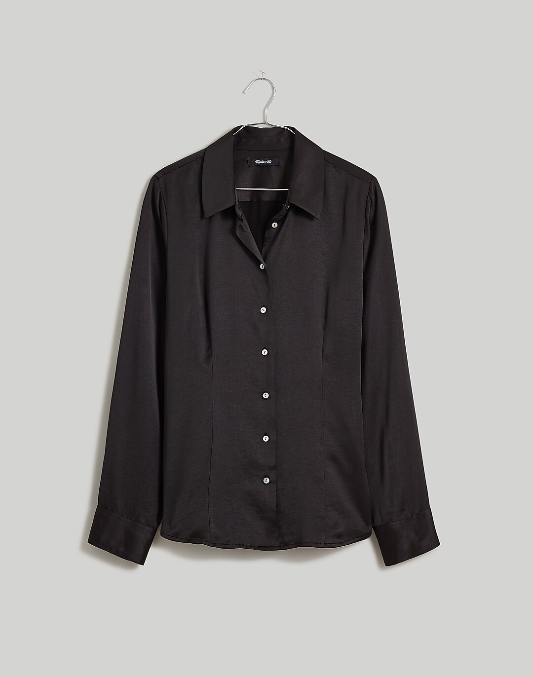 Darted Button-Up Shirt in Satin | Madewell