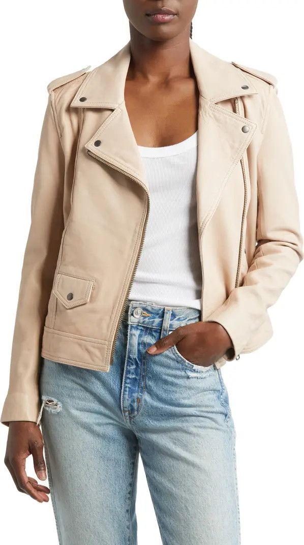 Leather Biker Jacket | Nordstrom Anniversary Sale 2023 Outfits, NSale Outfits, NSale Coats | Nordstrom