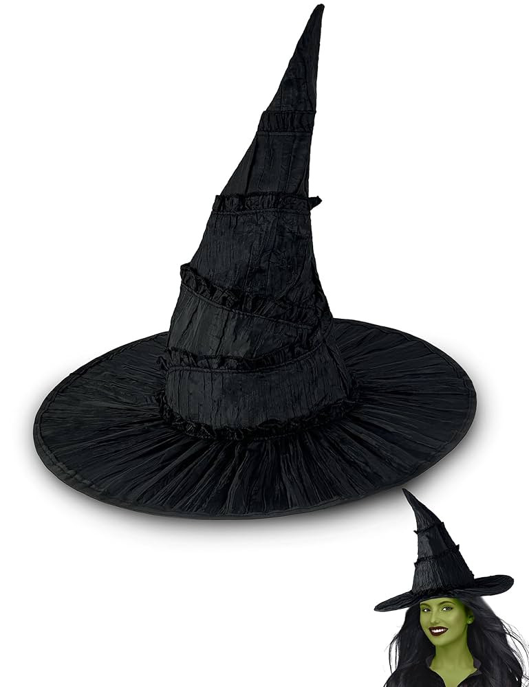 Elphaba Hat Witch Costume Black Witches Wizard Hats Stuff Gifts Glasses Accessories Merch for Wom... | Amazon (US)