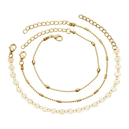 Ankle Bracelets for Women Layering Beads Boho Ankle Bracelet Minimalist Simple Summer Beach Foot Jewelry for Women | Walmart (US)