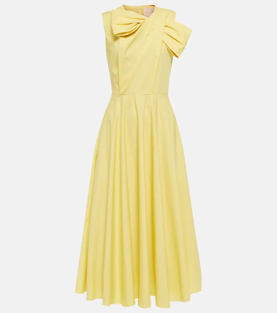 Bow-detail cotton midi dress | Mytheresa (US/CA)