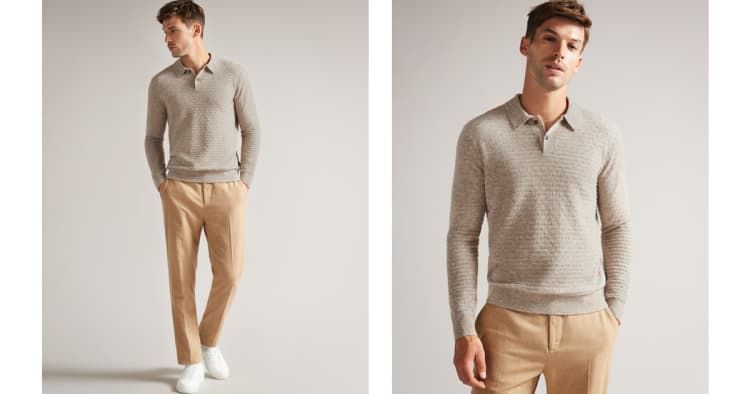 Long Sleeve Knitted Polo Shirt | Ted Baker (US)