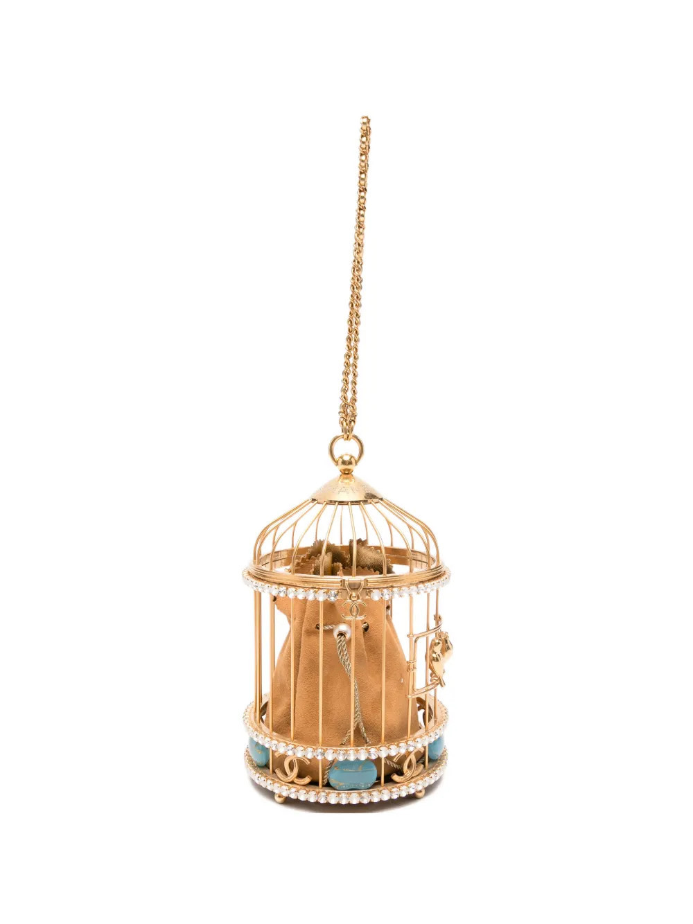 CHANEL Pre-Owned birdcage-design tote bag - Gold | Farfetch Global