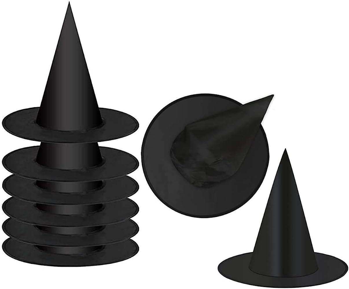 8 Pack Halloween Costume Witch Hat, Suitable for Holiday Halloween Party Cosplay Decoration , Bla... | Amazon (US)