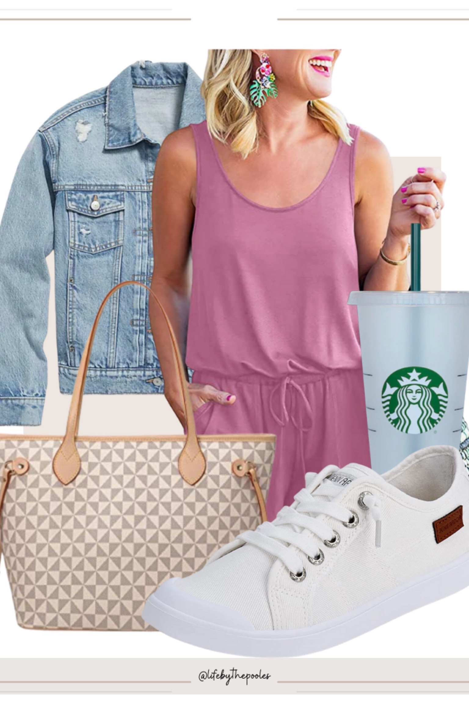 Spring break outfit with a pink romper, denim jacket, white sneakers and tote bag


//Spring outfits| amazon spring outfit | Spring Break Outfit | casual spring outfits | spring fashion | size 4-6  | spring outfit ideas | spring 2025 | spring fashion 2025 | outfit inspo  | spring outfits amazon | amazon shoes | casual outfit Ideas | amazon deal | amazon on sale | Casual Outfits | Amazon Casual Outfit | Mom outfit |  Cute casual outfits | coupon | summer outfit | #ltkfindunder100 #ltksalealert

#LTKFindsUnder50 #LTKStyleTip #LTKItBag