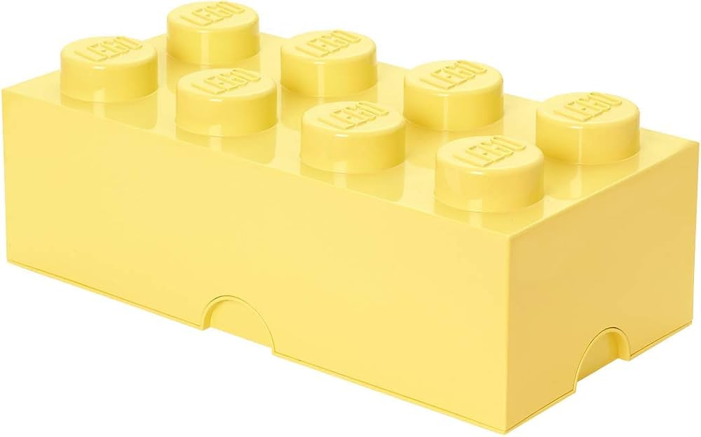 Room Copenhagen Lego Box Stackable Storage Solution, Brick 8, Cool Yellow | Amazon (US)