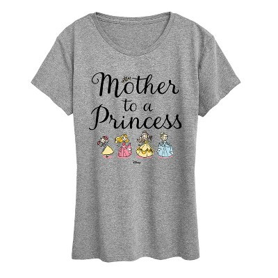 Women's Disney Princess Mother to a Princess Short Sleeve Graphic T-Shirt - Heather Grey - 4X | Target