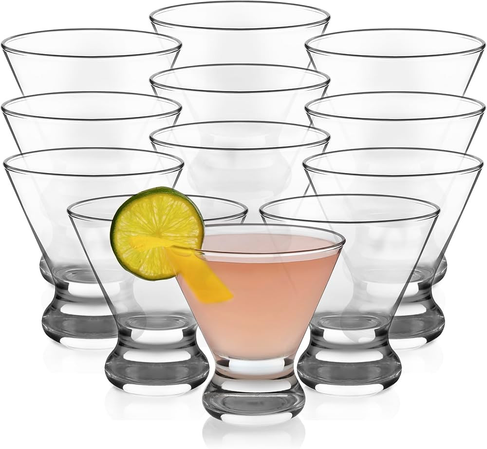 Libbey Cosmopolitan Stemless Martini Glasses, Dishwasher Safe Martini Glasses 12 Count (Pack of 1... | Amazon (US)