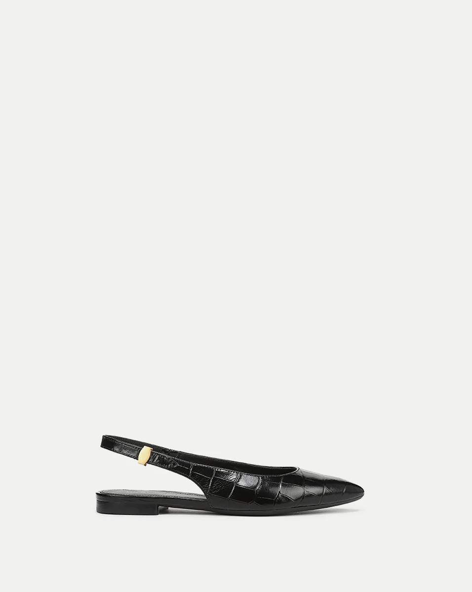 Veronica Beard Shina Slingback Flat Black | Veronica Beard