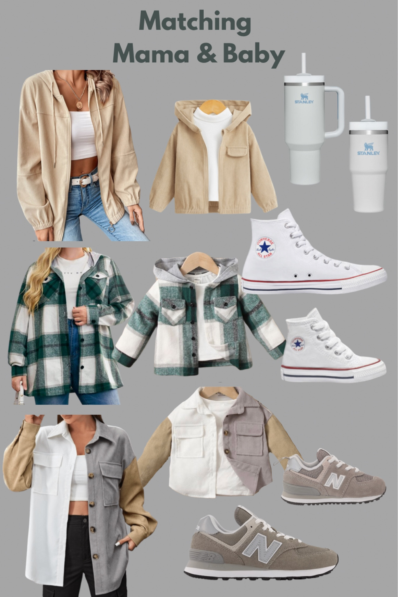 Matching mom and baby, matching mom and toddler, matching outfits, fall 2022 outfits, baby sneakers, matching shoes, toddler outfits, outfit Inspo, baby boy outfits, baby girl outfits, fall baby clothes, baby converse, new balance 574, Stanley cup, plaid shacket, corduroy shacket, baby shacket

#LTKbaby #LTKstyletip #LTKSeasonal