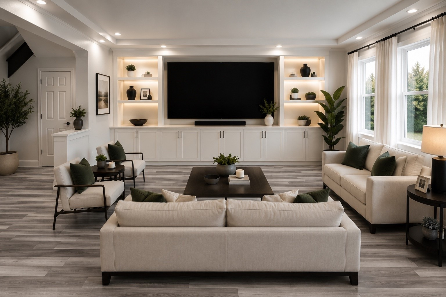 ✨ From Builder Basic to Custom Designer ✨

This room had great bones, but it felt unfinished and lacked warmth, balance, and personality. My goal was to create a space that feels custom, elevated, and timeless—without changing the entire layout.

Here’s what I changed:
✨ Designed a custom built-in entertainment wall to create a true focal point.
✨ Created a layered, cohesive furniture layout that encourages conversation.
✨ Added oversized greenery, soft textures, lighting, and curated accessories for that luxury model-home feel.
✨ Kept the palette neutral so the space feels bright, airy, and timeless.

Every detail was selected to make this room feel intentional, functional, and high-end.

Love this look? Every piece in this design is shoppable! 🛍️ Comment “LINKS” or send me a DM, and I’ll send you the exact furniture, décor, lighting, and accessories I used to create this space.

Thinking about transforming your own home? I’d love to help! Whether you need a complete room design or help pulling everything together, DM me today to learn more about my virtual and in-home design services. Let’s create a home you’ll absolutely love coming home to. 🤍

#InteriorDesign #BeforeAndAfter #LivingRoomTransformation #HomeDecor #NeutralHome #ModernHome #BuiltIns #InteriorStyling #ShopTheLook #DesignerLinks #HomeInspiration #VirtualInteriorDesign #InteriorDesigner #LuxuryInteriors #HomeGoals

#LTKHome