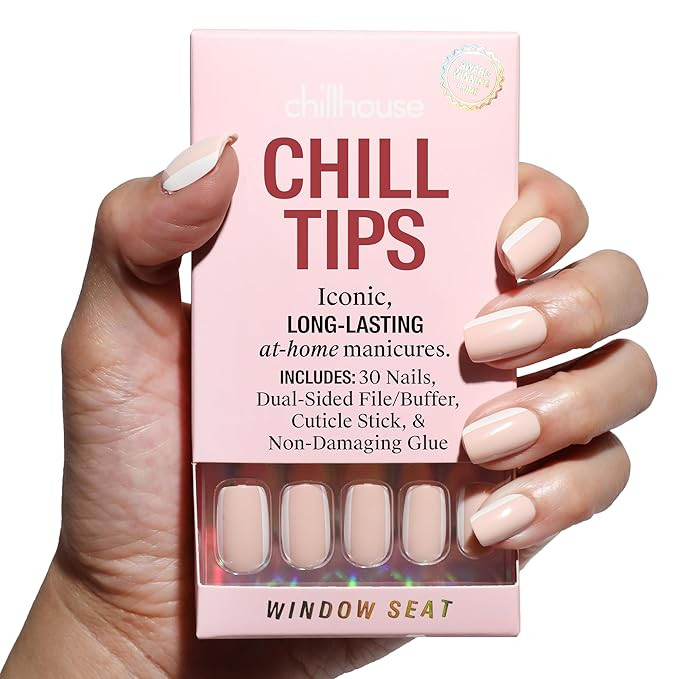 Chillhouse - Chill Tips, Press on Nails Kit - Window Seat (Square) - 30 Nail Shapes & Sizes - Up ... | Amazon (US)