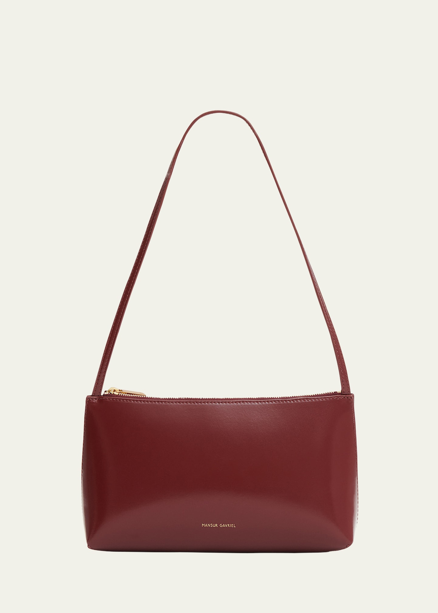 Mansur Gavriel Gaia Zip Leather Shoulder Bag | Bergdorf Goodman