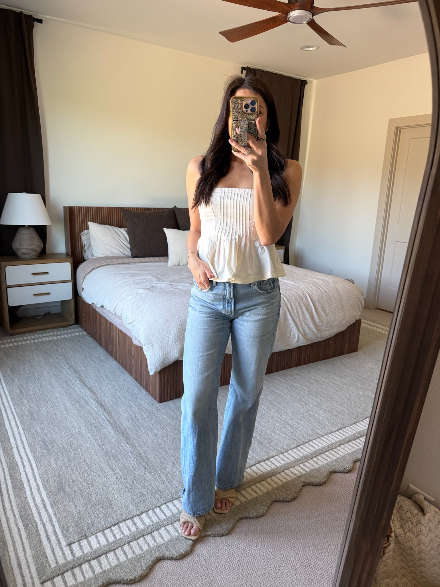 Tank top and jeans from @Anthropologie - such a cute top for spring! Brunch outfit, dinner outfit, date night outfit, country concert outfit

#LTKootd
