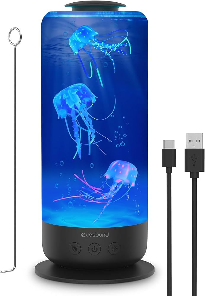 Jellyfish Lava Lamp 2.5L USB Plug-in Jellyfish Lamp, LED Color Changing Jellyfish Aquarium with Spee | Amazon (US)