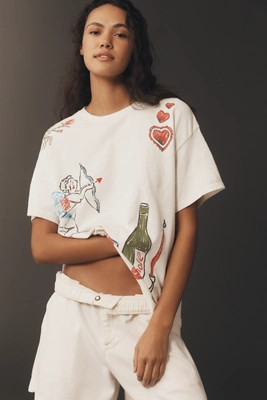 By Anthropologie Valentine Boxy Tee | Anthropologie (US)