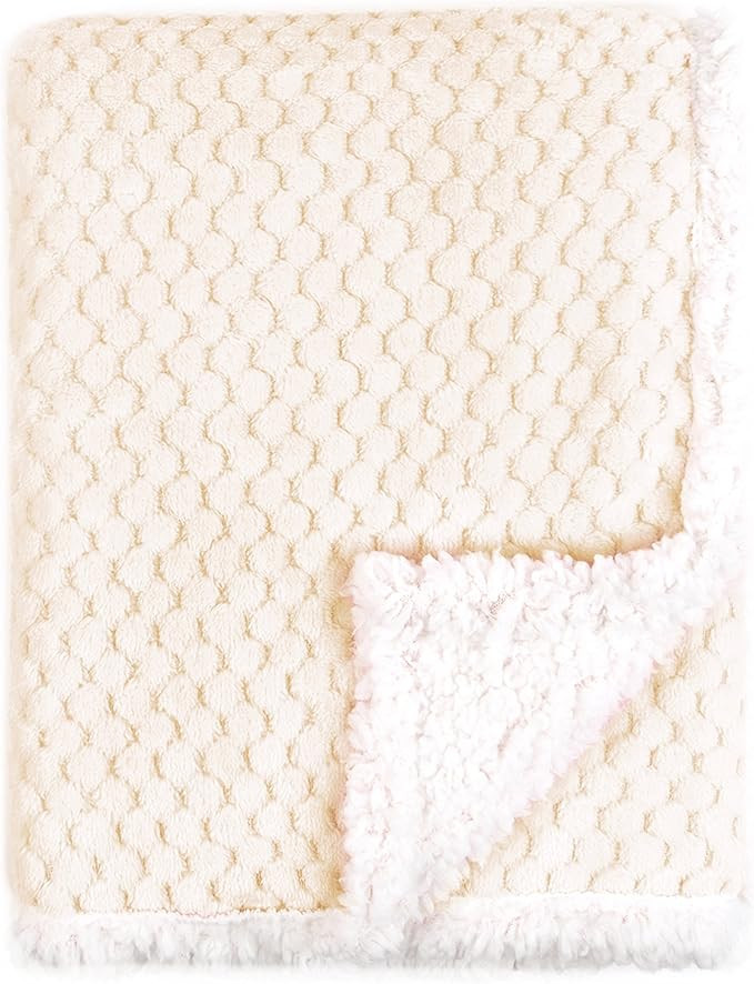 Tadpoles Popcorn Lightweight Plush and Sherpa Ultra-Soft Baby Blanket, Baby Swaddle Blanket, Crib... | Amazon (US)