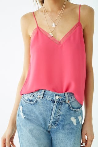 Lace-Trim Chiffon Cami | Forever 21 (US)