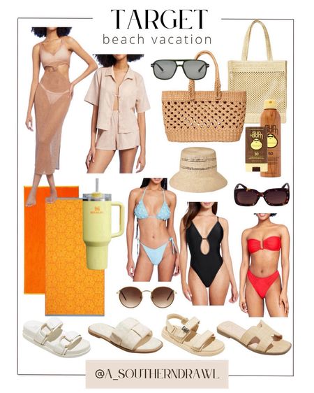 Beach vacation essentials from Target 🎯 

Target finds - target beach vacation - beach vacation - target swim - target sandals 

#LTKSeasonal #LTKstyletip