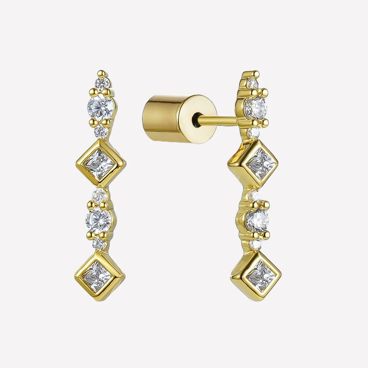 Évangeline Bar Stud Earrings | BONHEUR JEWELRY