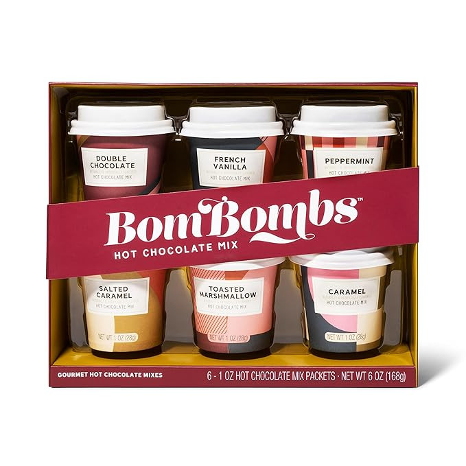 Bombombs Hot Chocolate Mix Gift Set, Hot Chocolate Mix in Mini Cup Packaging, Flavors Include Dou... | Amazon (US)