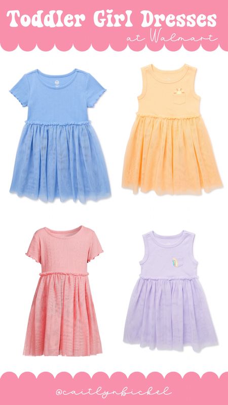 The sweetest toddler girl tutu dresses at Walmart. So cute and perfect for spring and summer! Less than $10!

#LTKSeasonal #LTKkids #LTKSpringSale