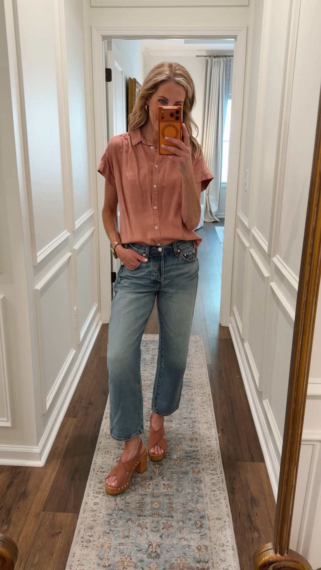 Saturday OOTD // Walmart top, Target jeans, and Walmart shoes. Accessories @baublebar bag  