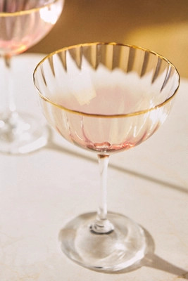 Waterfall Coupe Glasses, Set of 4 | Anthropologie (US)