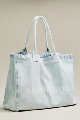 Anine Bing Leo Denim Tote Bag | Anthropologie (US)
