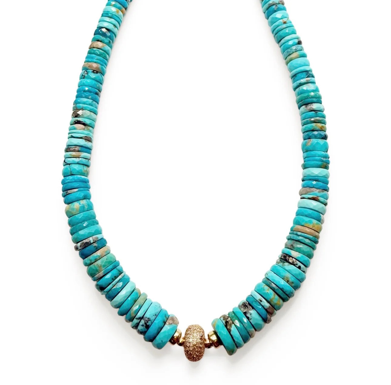 TURQUOISE &amp; DIAMOND HESHI NECKLACE – SHAKTI | SHAKTI JEWELRY