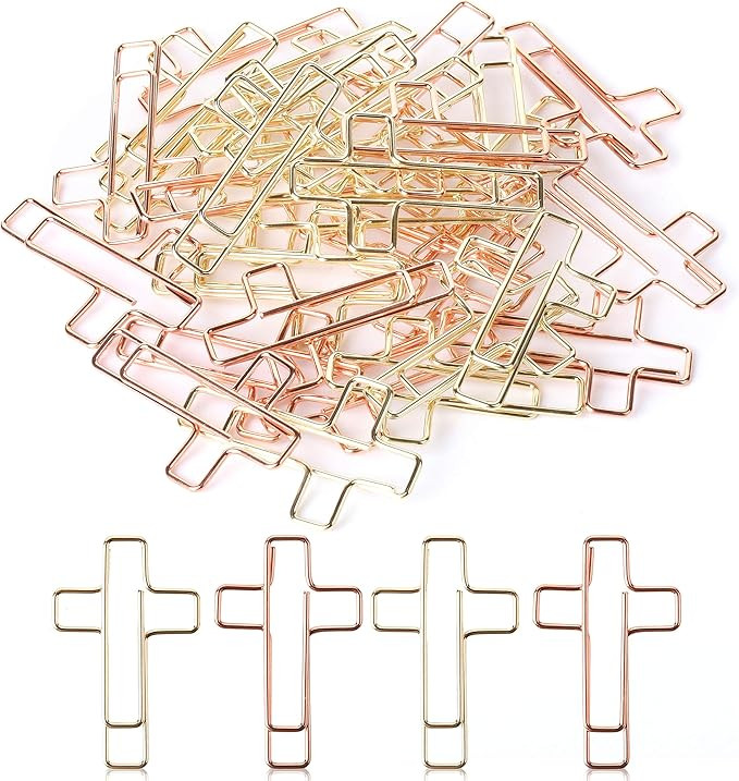 Mr. Pen- Cross Paper Clips, 35 Pack (Gold and Rose Gold Color), Bible Paper Clips, Journaling Pap... | Amazon (US)