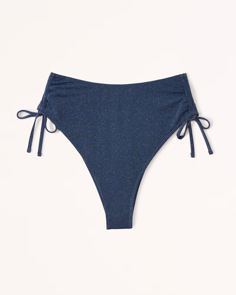 Cinch Tie High-Waist High-Leg Cheeky Bottom | Abercrombie & Fitch (US)