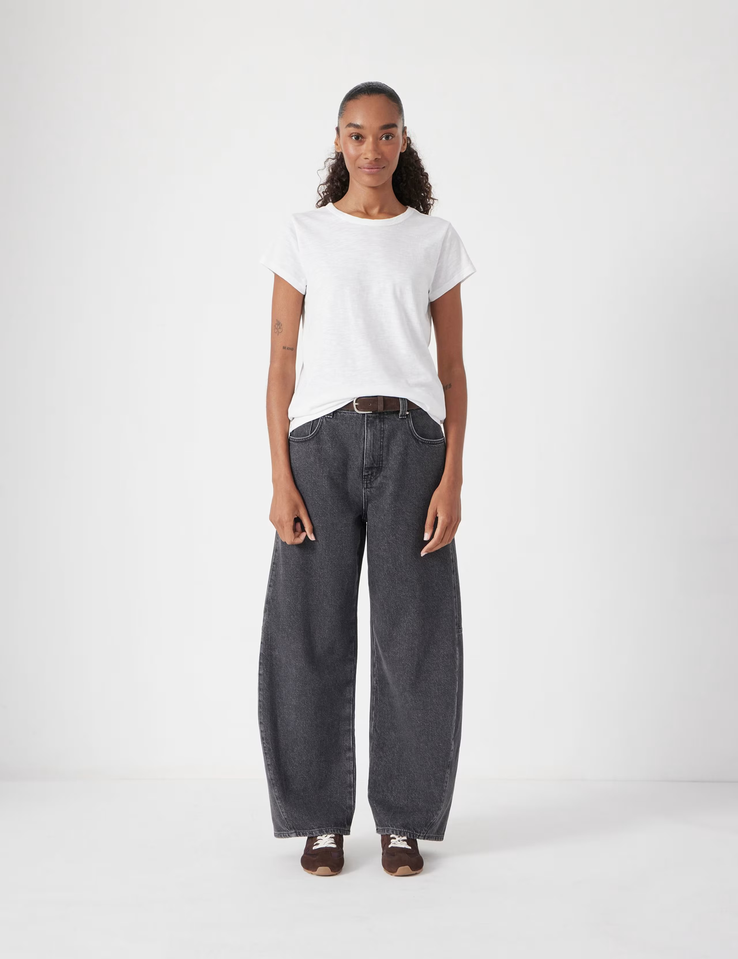 Pure Cotton Barrel Leg Jeans | Marks & Spencer (UK)