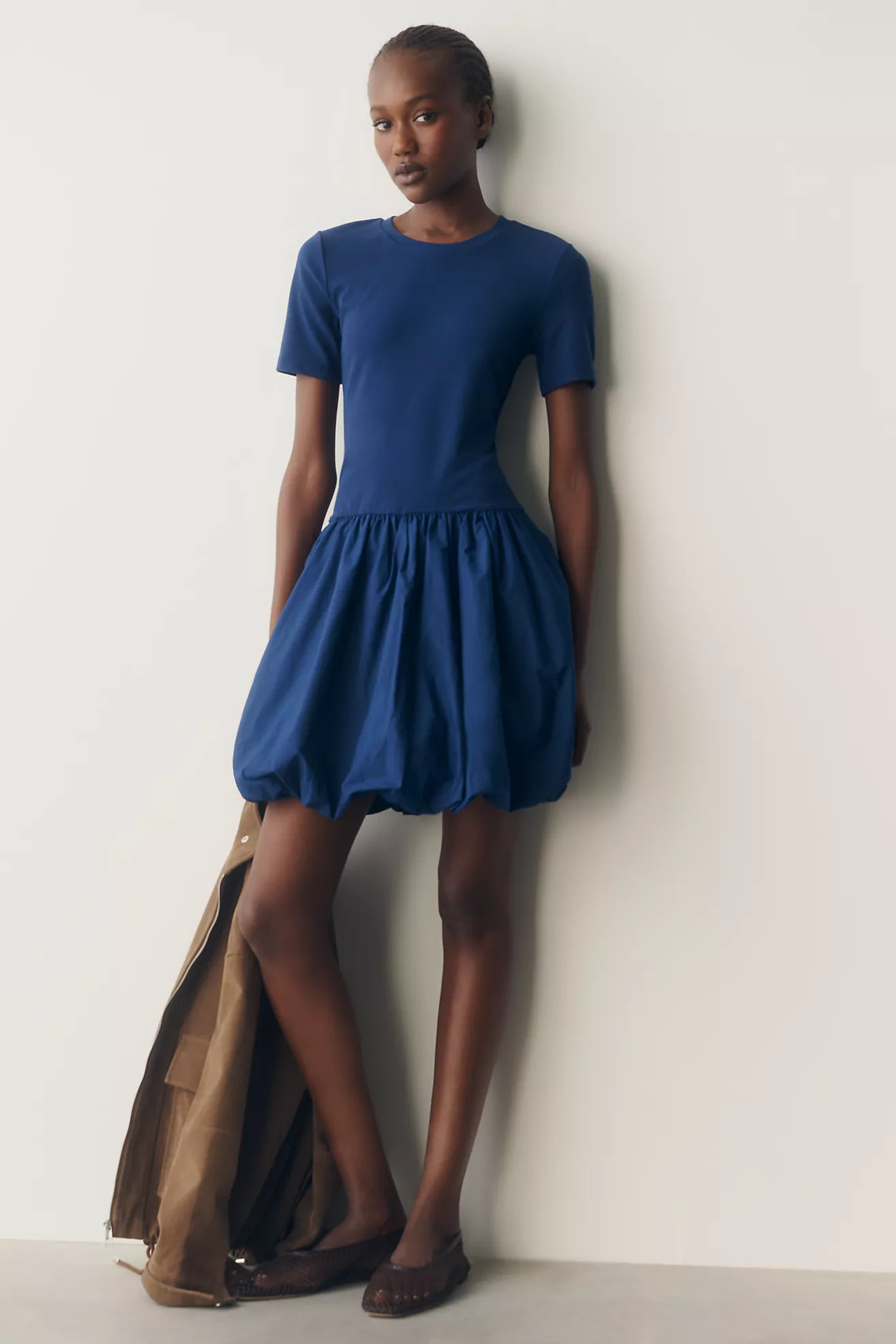 Daily Practice Drop-Waist Bubble Mini Dress | Anthropologie (US)